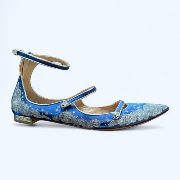 Aquazzura Shoes - ‼️❤️SOLD❤️‼️AQUAZZURA Claudia Schiffer Cloudy Star Ballet Flats • Size 8.5 US